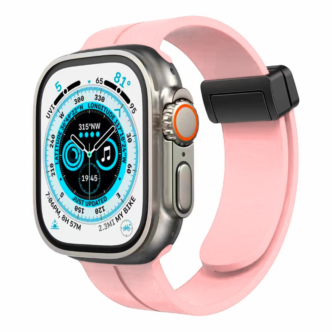 Apple Watch Size 38/40/41mm Magnetic Buckle Premium Silicone Watch Band - Light Pink (1107565)