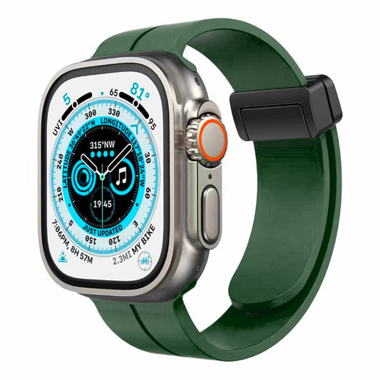 Apple Watch Size 38/40/41mm Magnetic Buckle Premium Silicone Watch Band - Midnight Green (1107566)