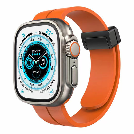 Apple Watch Size 38/40/41mm Magnetic Buckle Premium Silicone Watch Band - Orange (1107567)