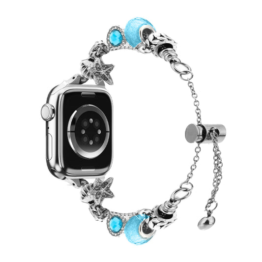 Apple Watch Size 38/40/41mm Ornaments Beautiful Set Watchband - Light Blue (1107574)