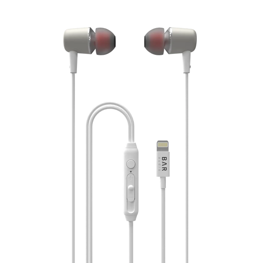Bar Audio by cellhelmet - Lightning In-Ear Wired Headphones (White) ( 1107798) (MSRP $39.99)