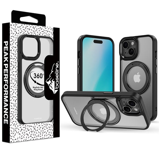 baseline RingRound 360° Kickstand Case w/ MagSafe for iPhone 16e / 15/14 / 13 - Black ( 11037746) (MSRP $59.99)