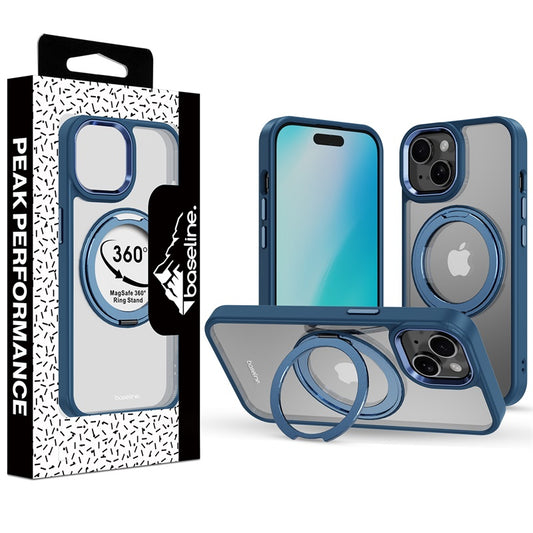 baseline RingRound 360° Kickstand Case w/ MagSafe for iPhone 16e / 15/14 / 13 - Blue ( 11037747) (MSRP $59.99)