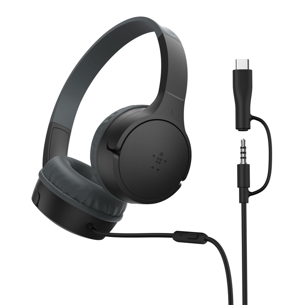Belkin Mini Wired On-Ear Kids Headphones - Black (1108242) (MSRP $49.99)