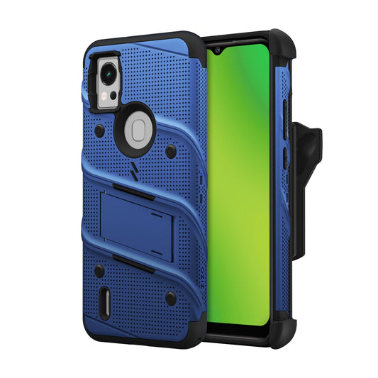 ZIZO BOLT BUNDLE CRICKET ICON 5 CASE WITH TEMPERED GLASS -  BLUE (1106047)