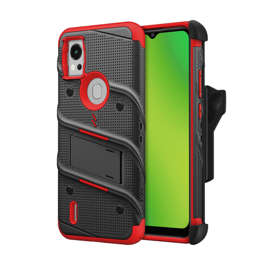 ZIZO BOLT BUNDLE CRICKET ICON 5 CASE WITH TEMPERED GLASS -  RED (1106046)