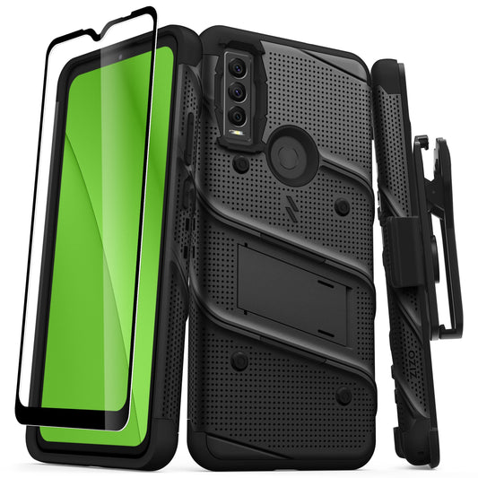 CRICKET OVATION 3 ZIZO BOLT BUNDLE CASE WITH TEMPERED GLASS - BLACK (1105318)