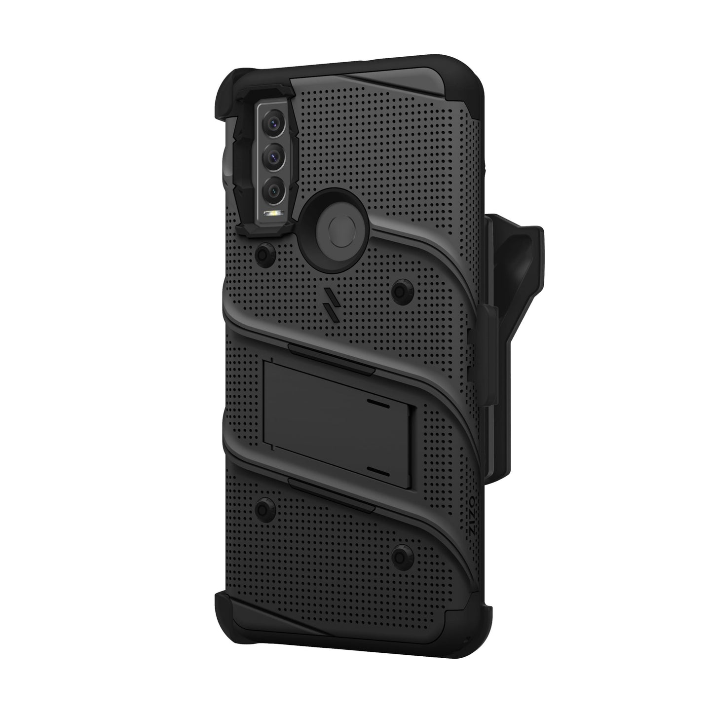 CRICKET OVATION 3 ZIZO BOLT BUNDLE CASE WITH TEMPERED GLASS - BLACK (1105318)