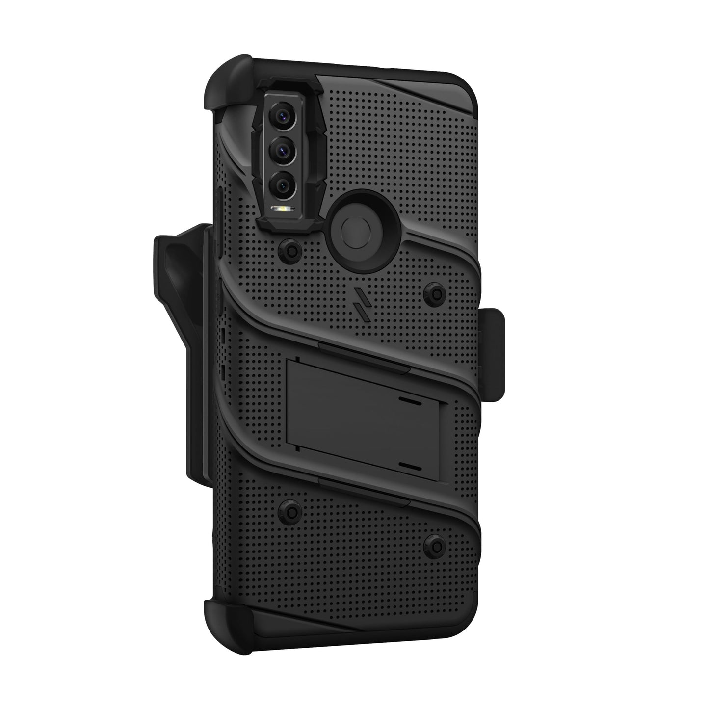 CRICKET OVATION 3 ZIZO BOLT BUNDLE CASE WITH TEMPERED GLASS - BLACK (1105318)
