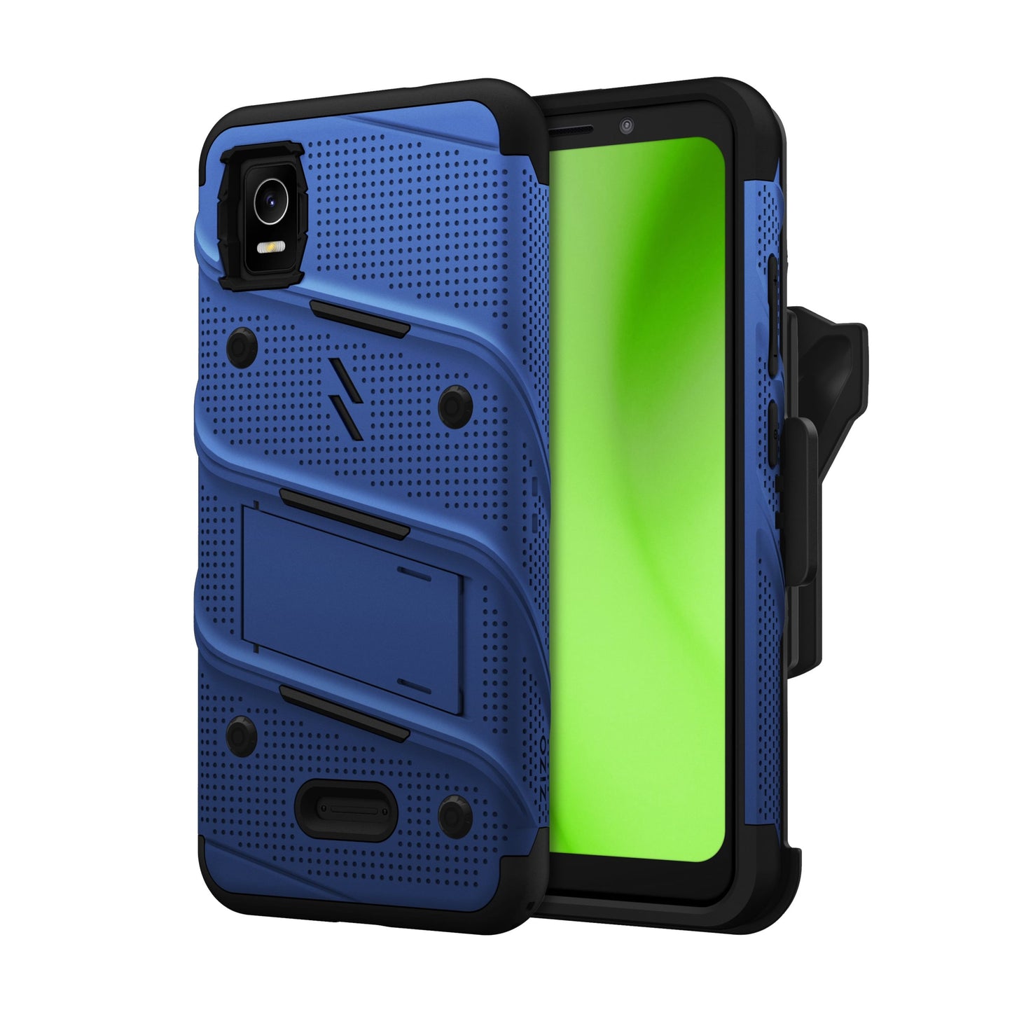 CRICKET DEBUT SMART ZIZO BOLT BUNDLE CASE WITH TEMPERED GLASS - BLUE (1104875)