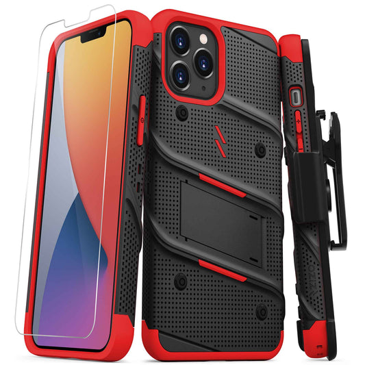 iPhone 12 Pro Max 6.7 ZIZO BOLT Series Case – Black & Red (110113)