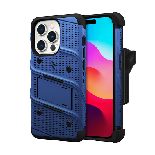 ZIZO BOLT BUNDLE IPHONE 15 PRO CASE WITH TEMPERED GLASS - BLUE (1106158)