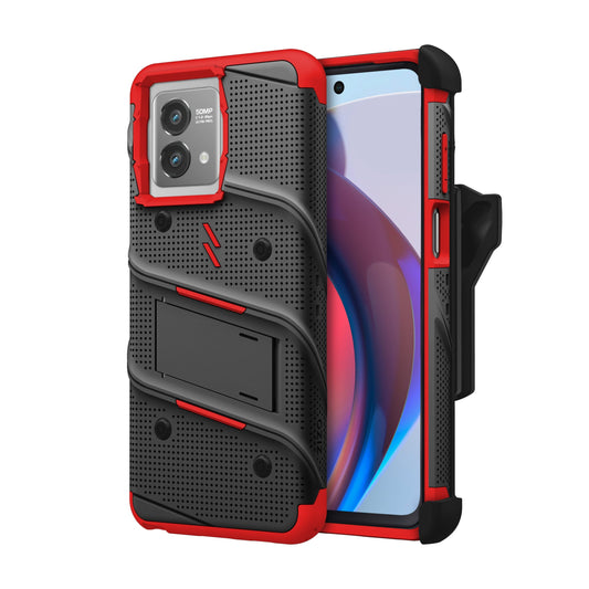 MOTO G STYLUS (2023) / MOTO G STYLUS 5G (2023) ZIZO BOLT BUNDLE CASE WITH TEMPERED GLASS - RED (1105796)