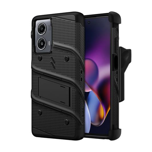 MOTO G STYLUS 5G (2024) ZIZO BOLT BUNDLE CASE WITH TEMPERED GLASS - BLACK (1107000)