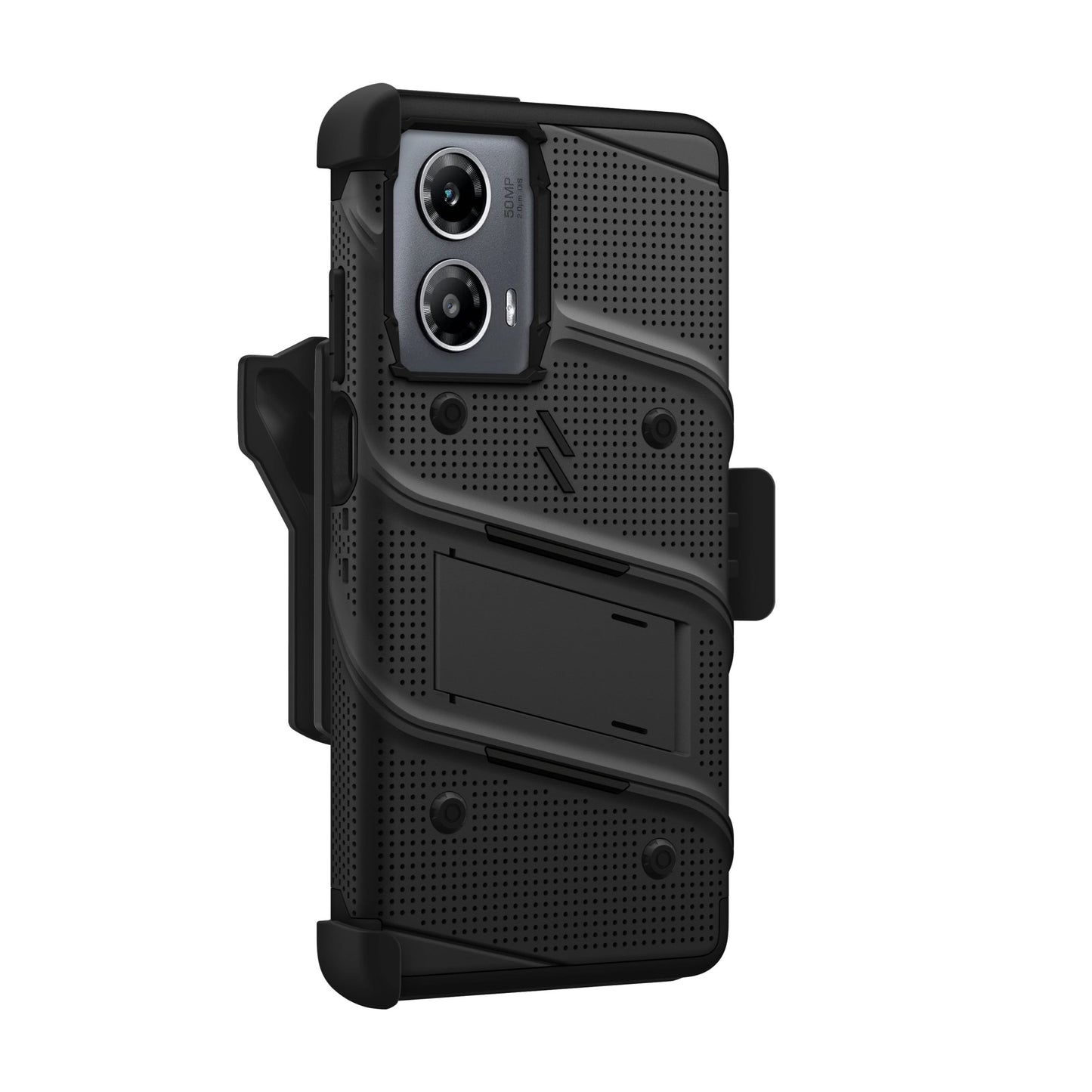 MOTO G STYLUS 5G (2024) ZIZO BOLT BUNDLE CASE WITH TEMPERED GLASS - BLACK (1107000)