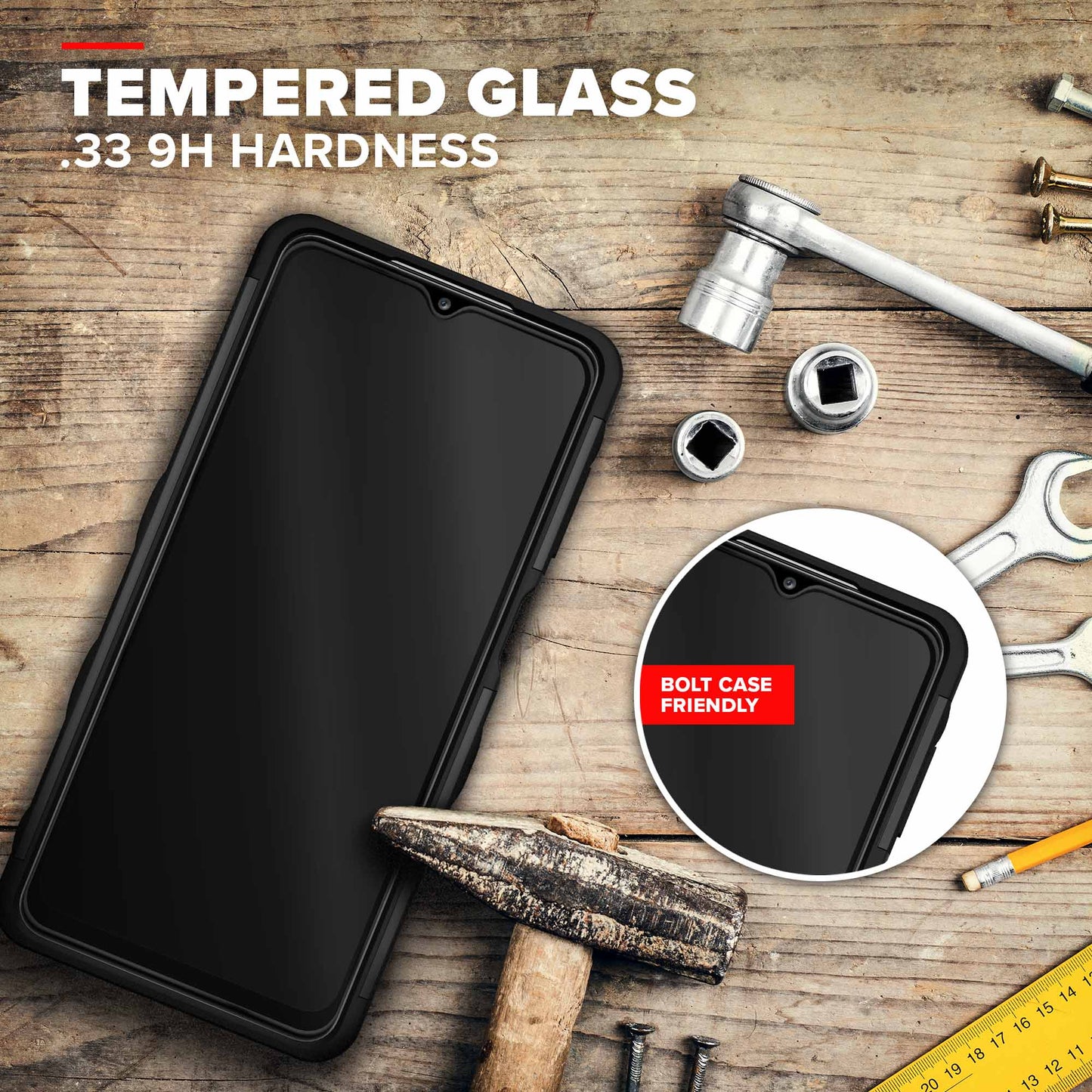 GALAXY A12 ZIZO BOLT SERIES CASE - BLACK (1100611)