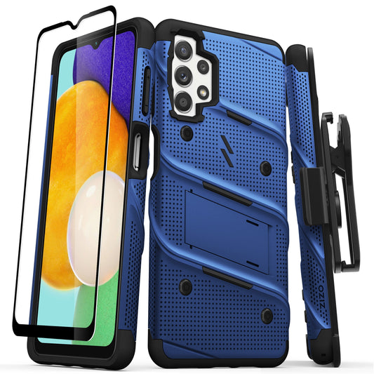 ZIZO BOLT BUNDLE GALAXY A13 / A13 5G CASE WITH TEMPERED GLASS - BLUE & BLACK (1105896)