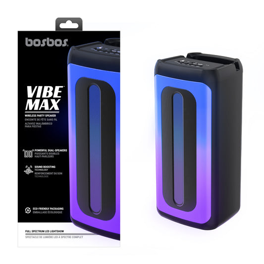 Bosbos Wireless Bluetooth Party Speaker Vibe™ Max - 14.6" LED - Black (1107679)