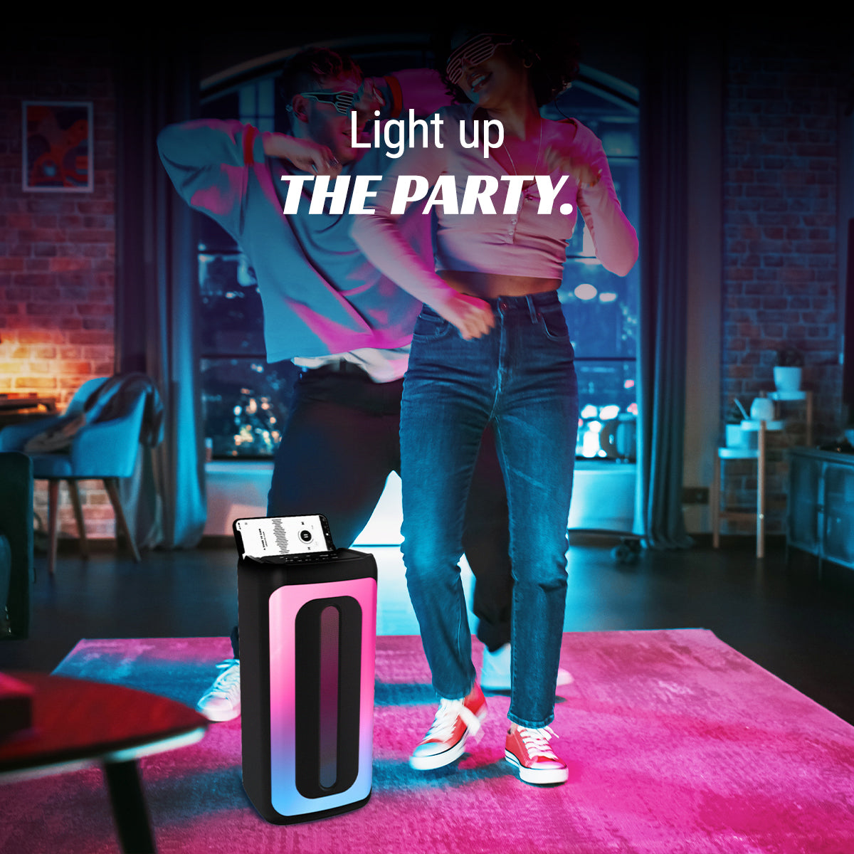 Bosbos Wireless Bluetooth Party Speaker Vibe™ Max - 14.6" LED - Black (1107679)