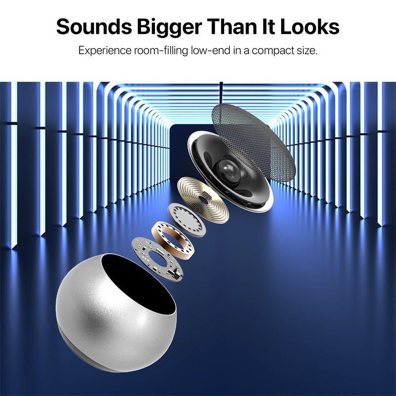 baseline Orb Mini Wireless Speaker – Silver  ( 1103687) (MSRP $39.99)