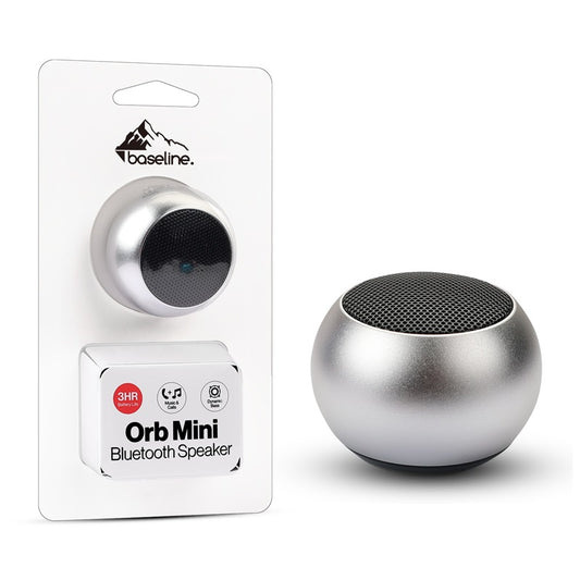 baseline Orb Mini Wireless Speaker – Silver  ( 1103687) (MSRP $39.99)