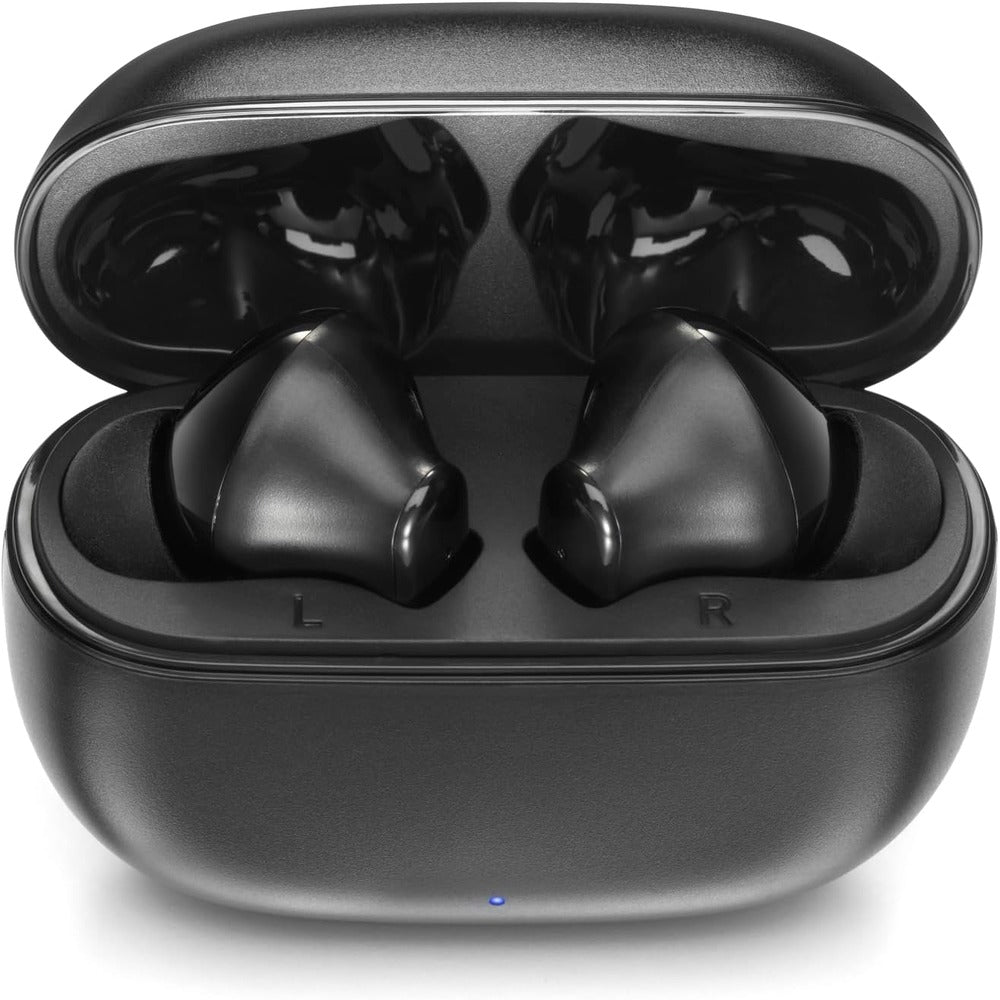 Meet the MOTO BUDS 125 - 17 hours of playtime. Pair instantly with Fast Pair, make clear calls with dual mics and ENC, and control with a touch or voice command. IPX5 water-resistant - BLACK (1102702)