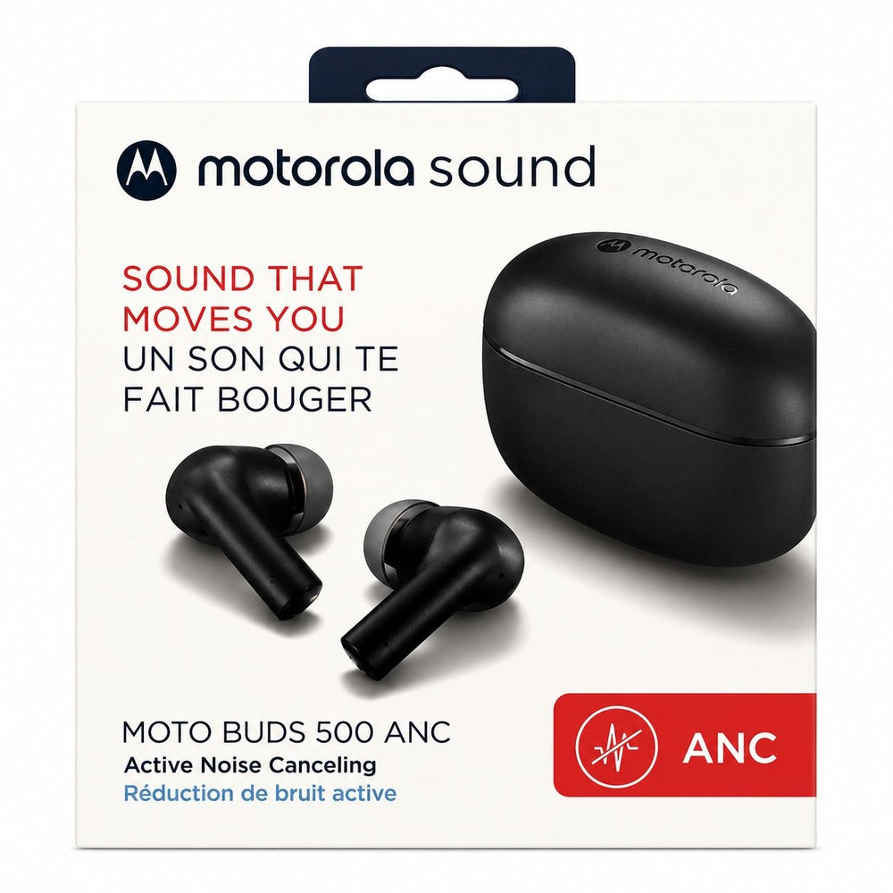 MOTOROLA BUDS 500 ANC - BLACK ( 1107941) (MSRP $99.99)