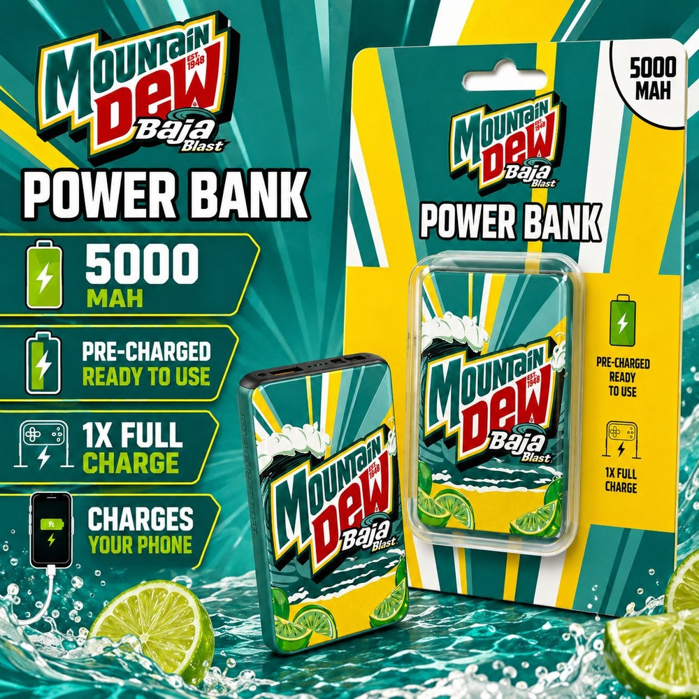 CANDY POWERBANK 5000 MAH - EPBBB-12-ST - Mountain Dew Baja ( 1108000) (MSRP $69.99)