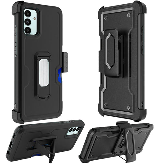 Samsung Galaxy A13 5G CARD Holster with Kickstand Clip Hybrid Case Cover - Black (1103127)