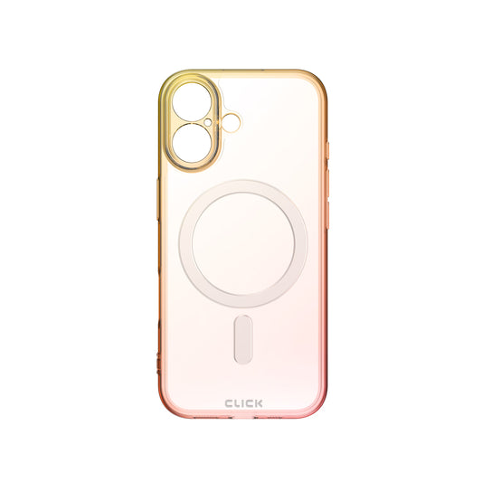 CLICK Clear Ombre MagSafe Series iPhone 17 Case - Yellow Pink ( 1103489) (MSRP $59.99)
