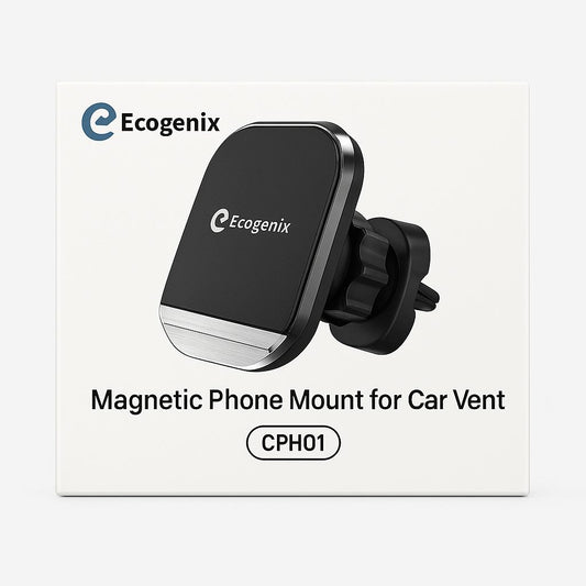 ECOGENIX CPH01 MAGNETIC PHONE MOUNT FOR CAR VENT - BLACK (1103317) (MSRP $39.99)