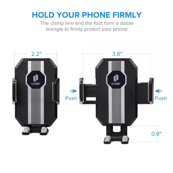 Cube® - Black One Touch Lock 360 Stereo Rotation Dashboard and Windshield Car Mount Holder (1103056) (MSRP 49.99)