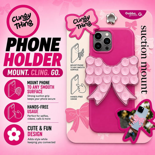 MAGNETIC SUCTION PHONE MOUNT - GG-OCTW-PNK BOW PINK ( 1108059) (MSRP $39.99)