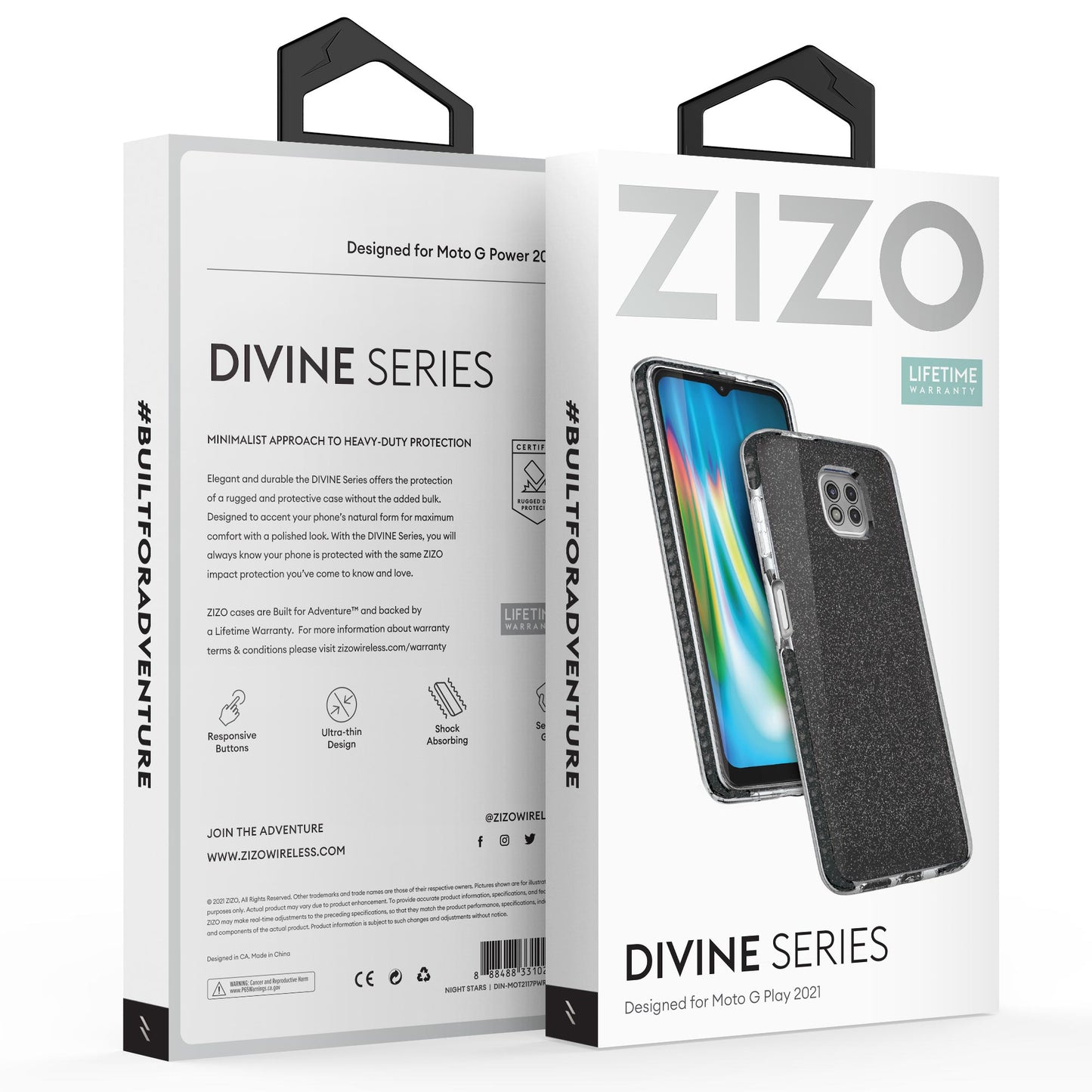 MOTO G POWER (2021) ZIZO DIVINE SERIES CASE - NIGHT STARS (1100480)