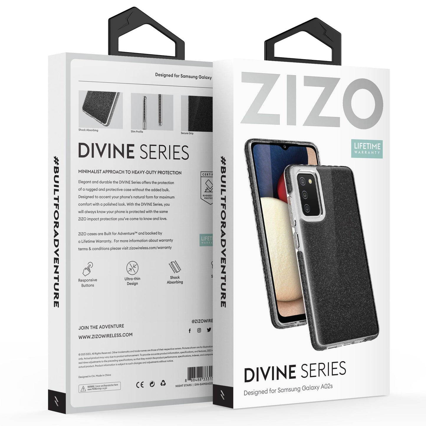 SAMSUNG GALAXY A02s ZIZO DIVINE SERIES CASE - NIGHT STARS (1101040)