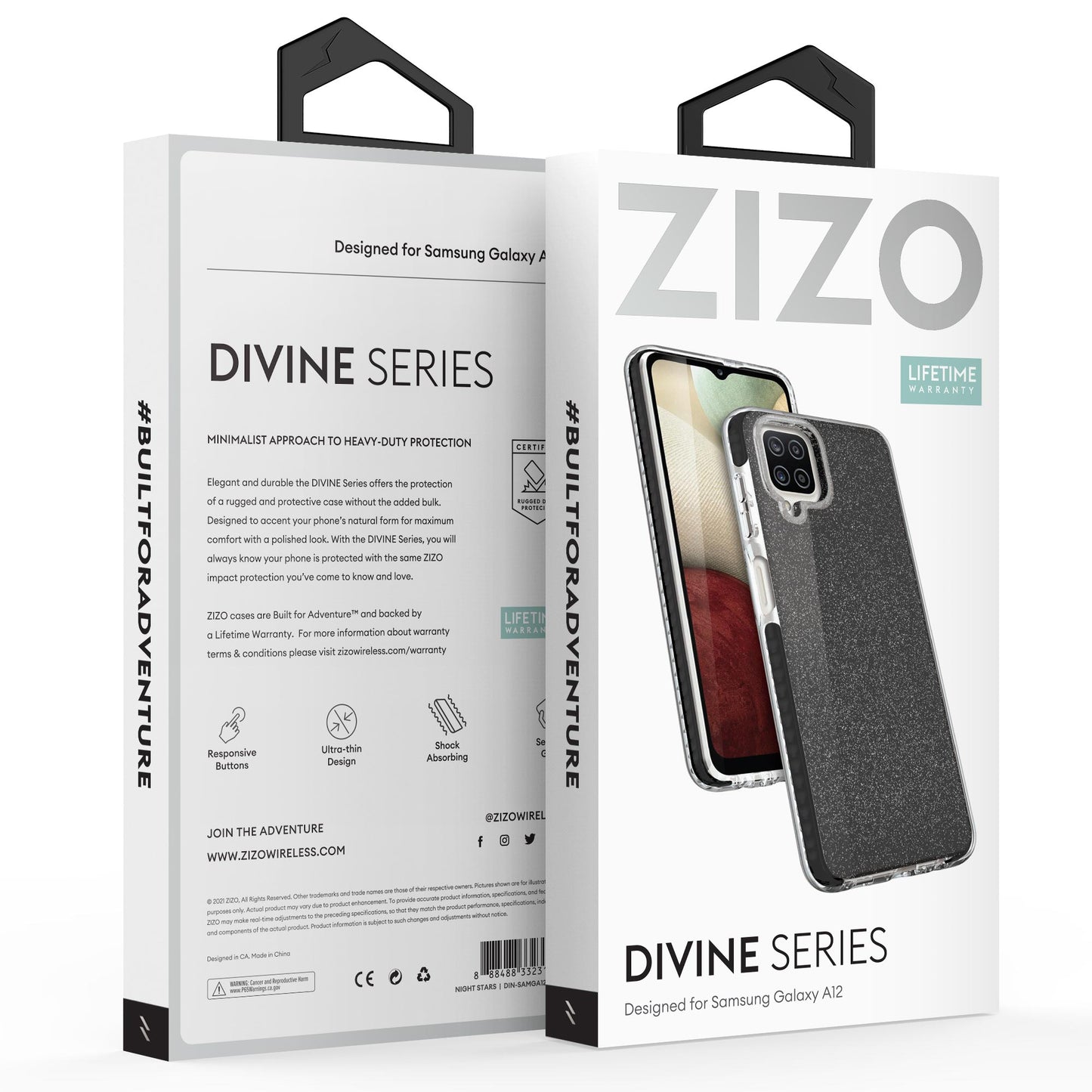 GALAXY A12 ZIZO DIVINE SERIES CASE - NIGHT STARS (1100696)