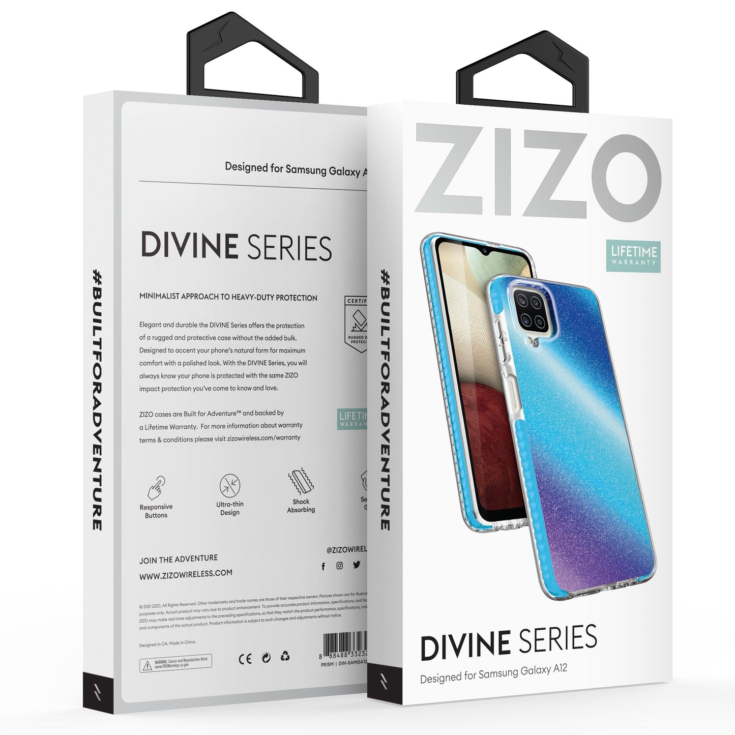 GALAXY A12 ZIZO DIVINE SERIES CASE - PRISM (1100695)