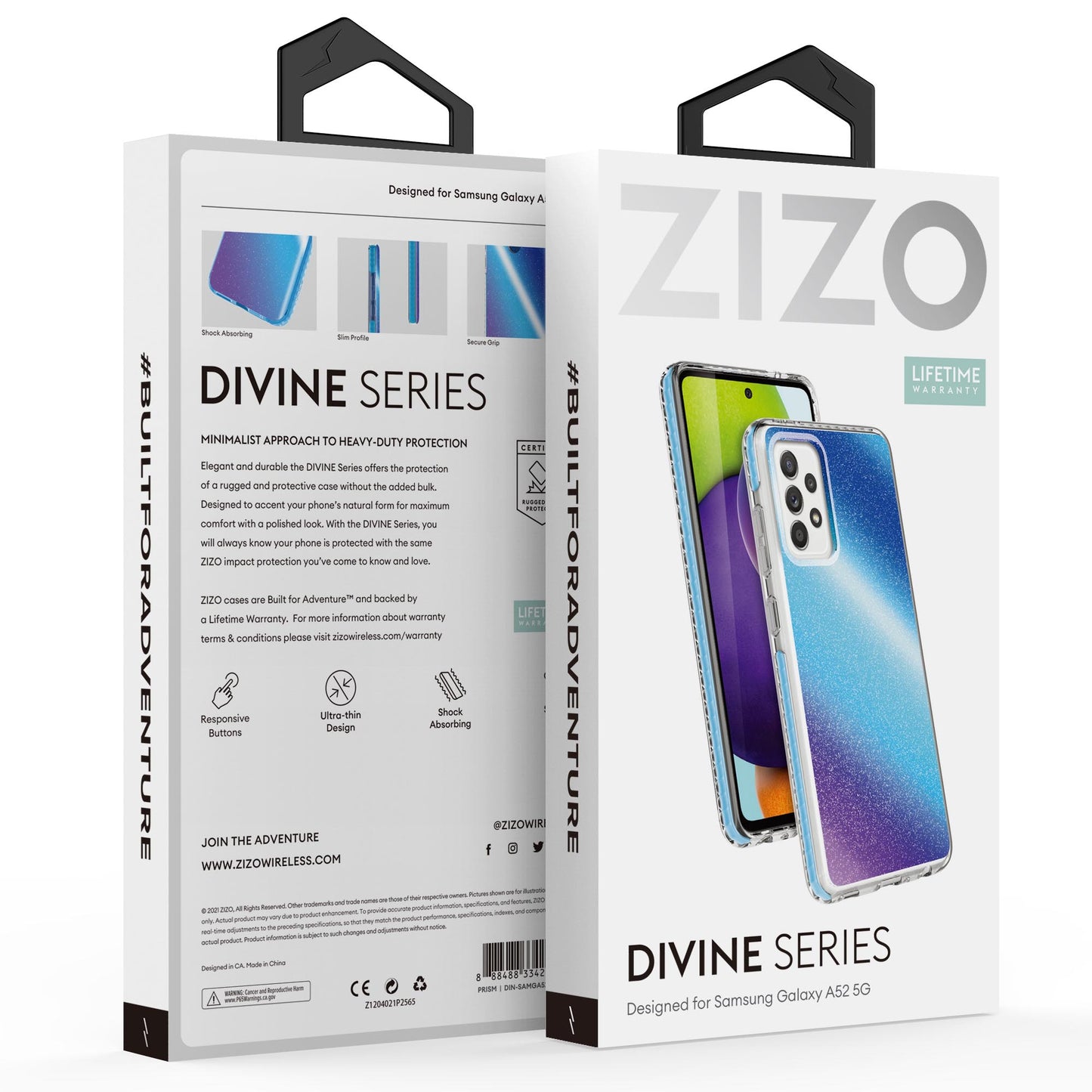 SAMSUNG GALAXY A52 5G ZIZO DIVINE SERIES CASE - PRISM (1101101)