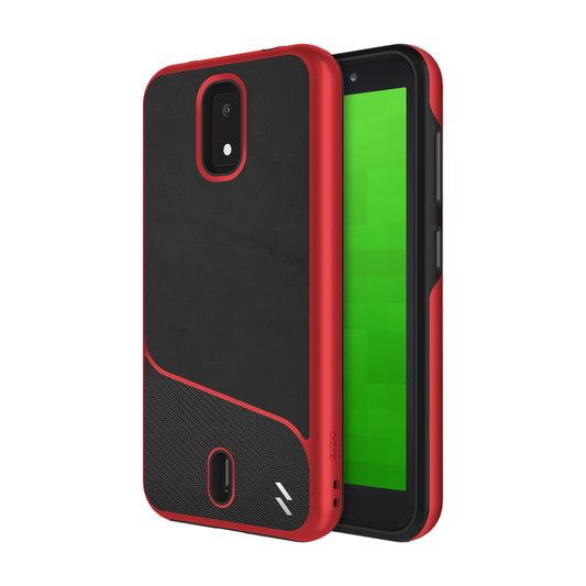 CRICKET DEBUT 4G LTE ZIZO DIVISION SERIES CASE - BLACK & RED (1102272)