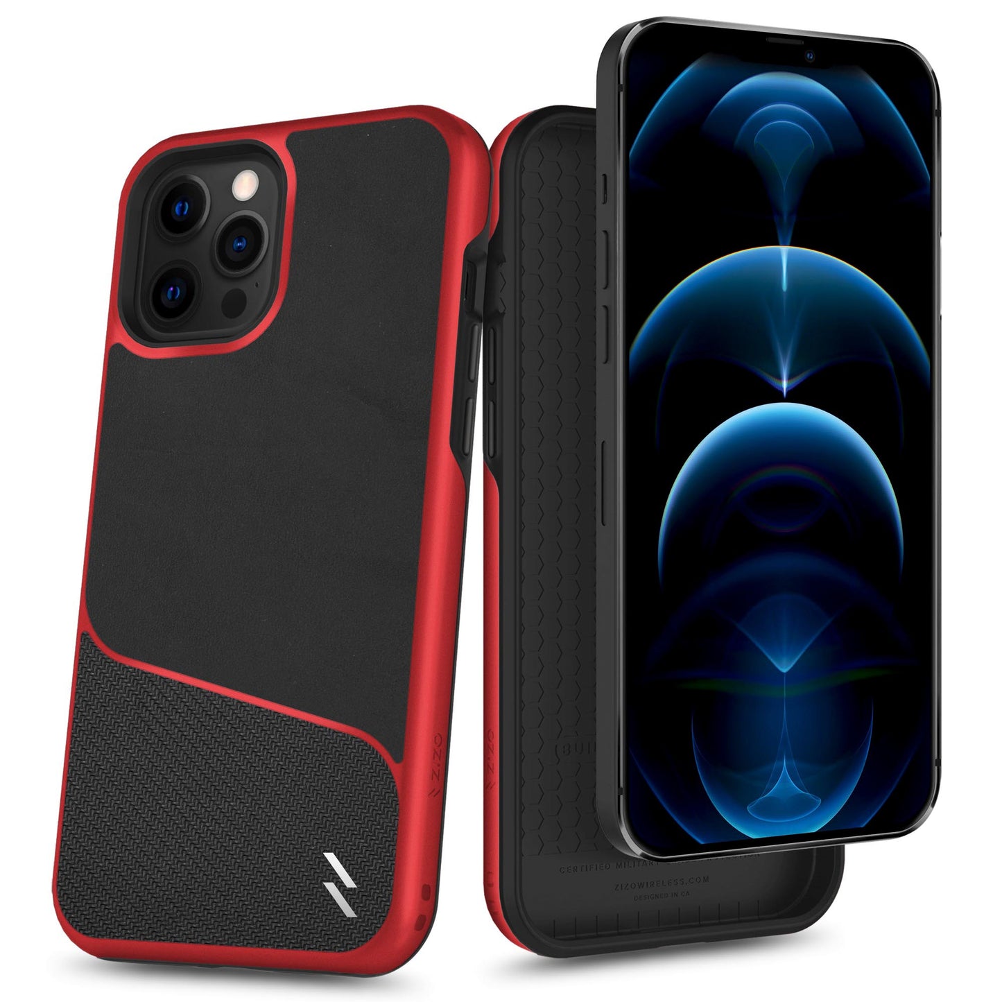 Apple iPhone 12 Pro Max 6.7'' ZIZO DIVISION Series case - Black & Red (110344)