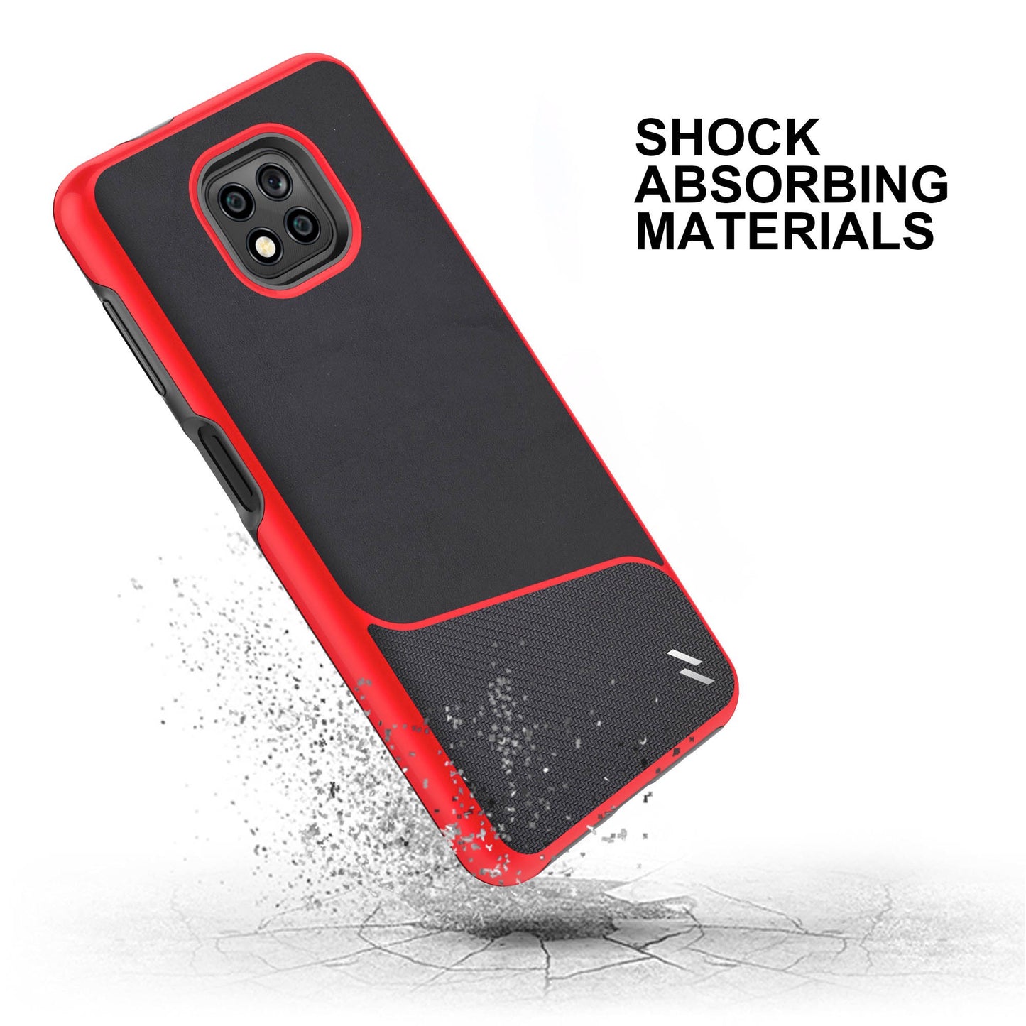 MOTO G POWER (2021) ZIZO DIVISION SERIES CASE - BLACK & RED (1100417)