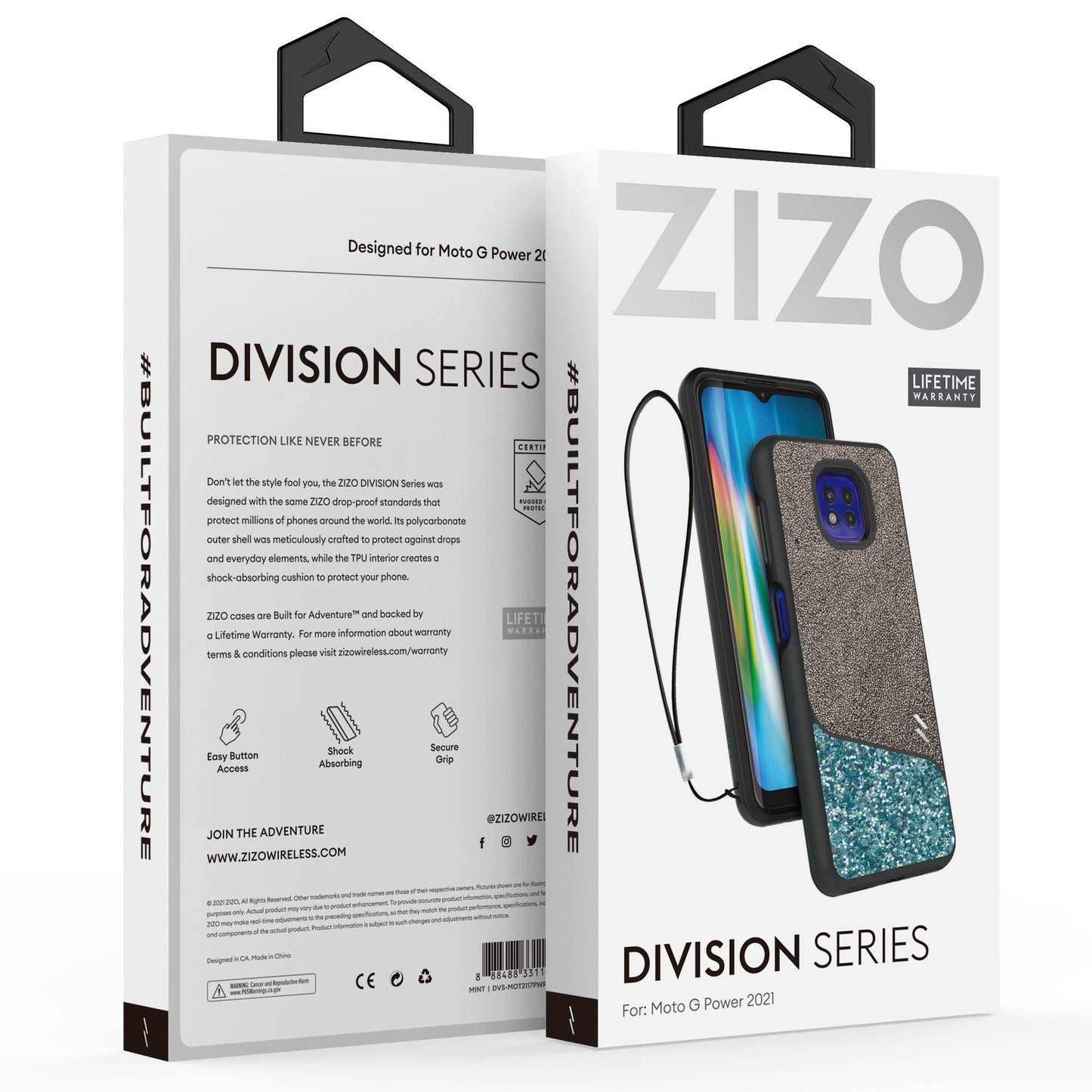 MOTO G POWER (2021) ZIZO DIVISION SERIES CASE - MINT (1100416)