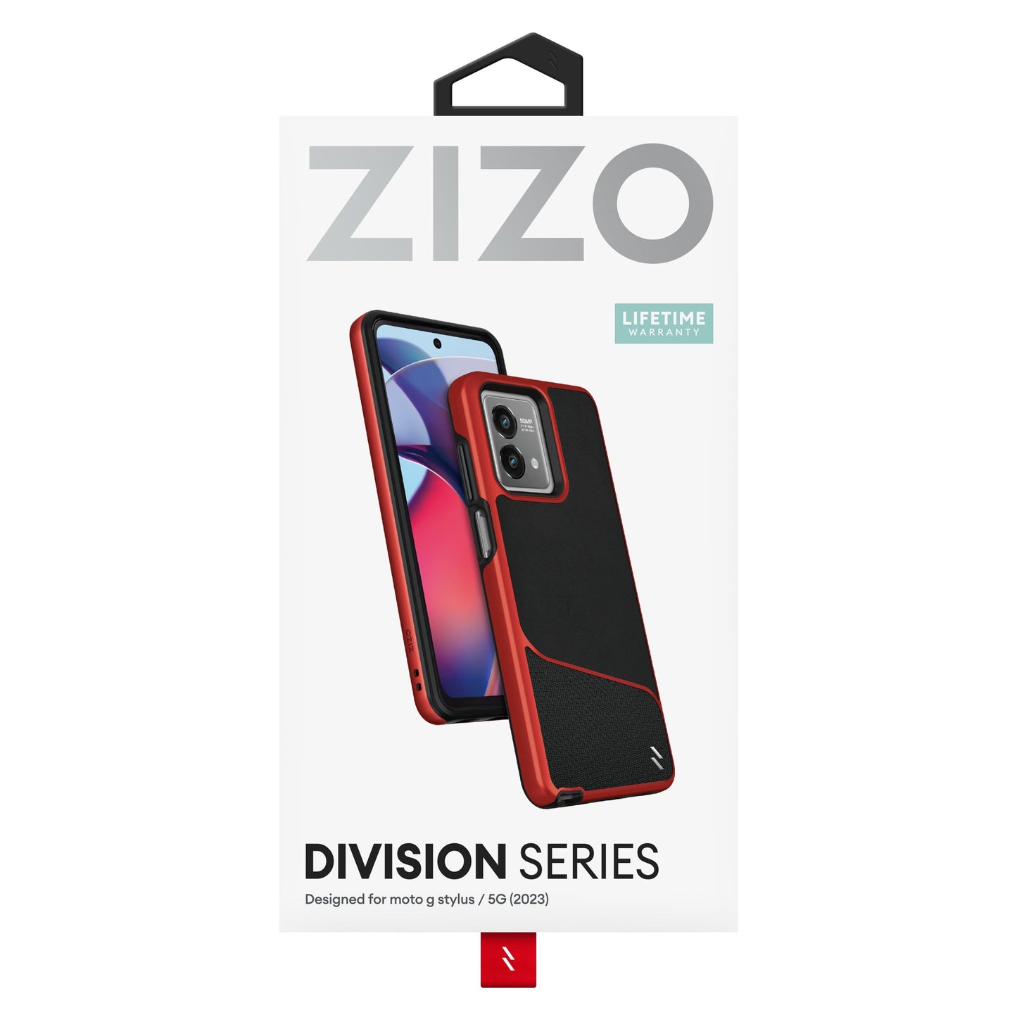 MOTO G STYLUS (2023) / MOTO G STYLUS 5G (2023) ZIZO DIVISION SERIES CASE- BLACK & RED (1105786)