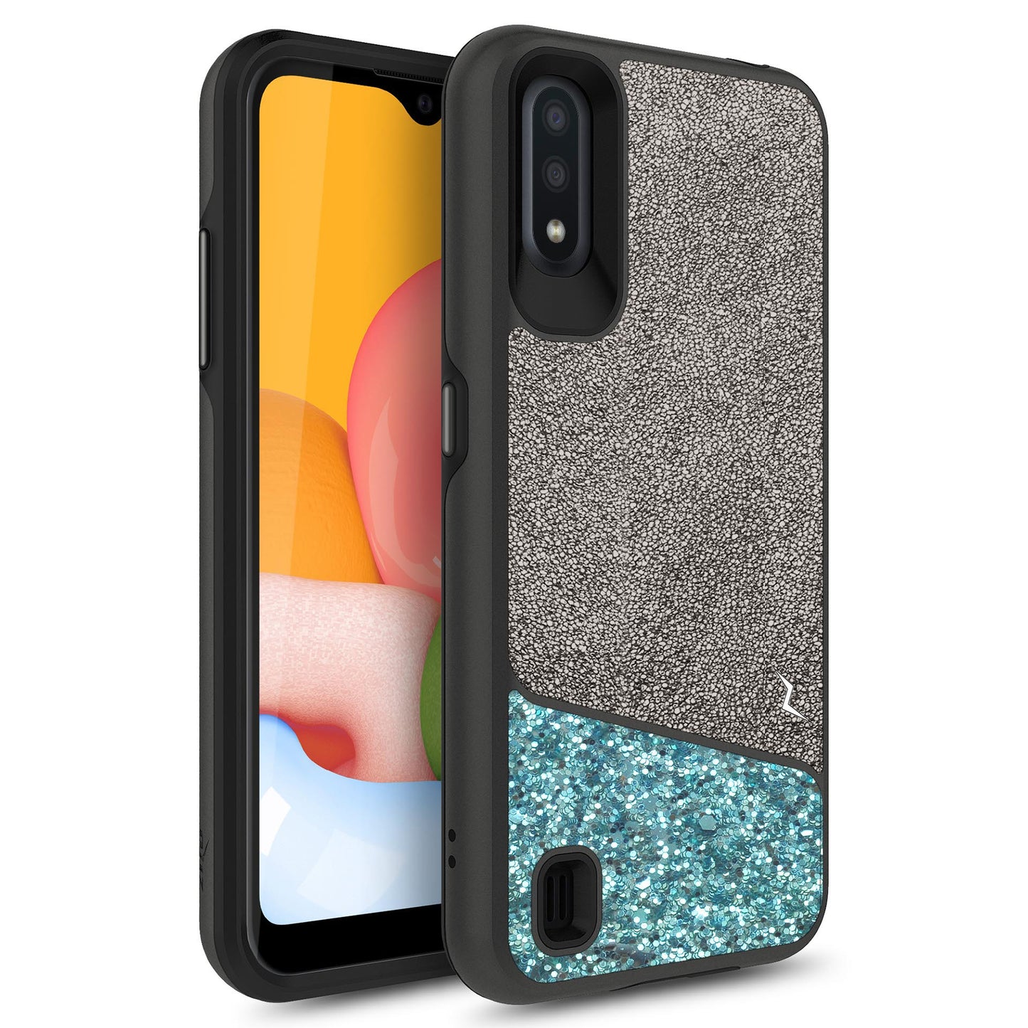 Samsung Galaxy A01 ZIZO DIVISION Series Case- Black & Mint (9743)