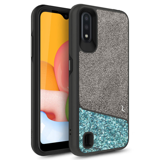 Samsung Galaxy A01 ZIZO DIVISION Series Case- Black & Mint (9743)