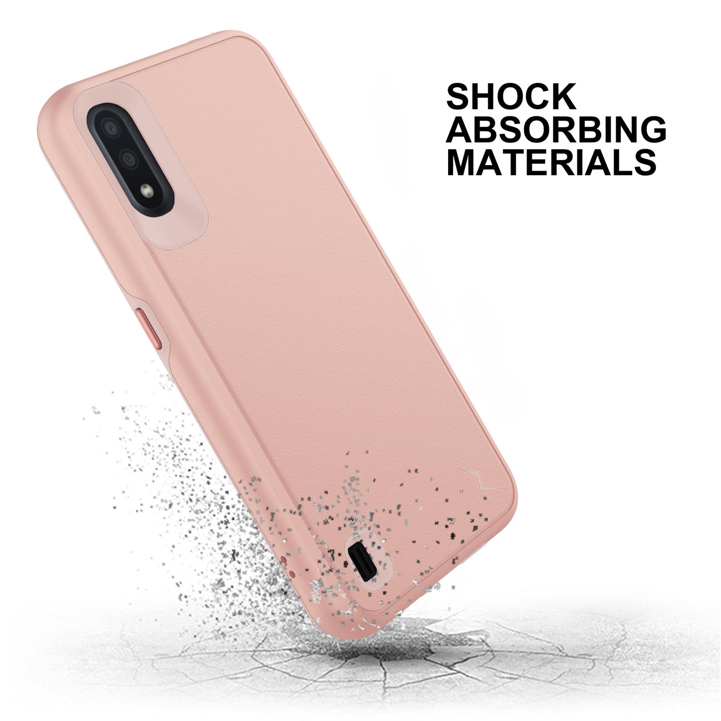 Samsung Galaxy A01 ZIZO DIVISION Series Case - Rose Gold  (9741)