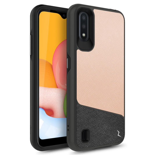 Samsung Galaxy A01 ZIZO DIVISION Series Case - Saffiano Blush   (9747)