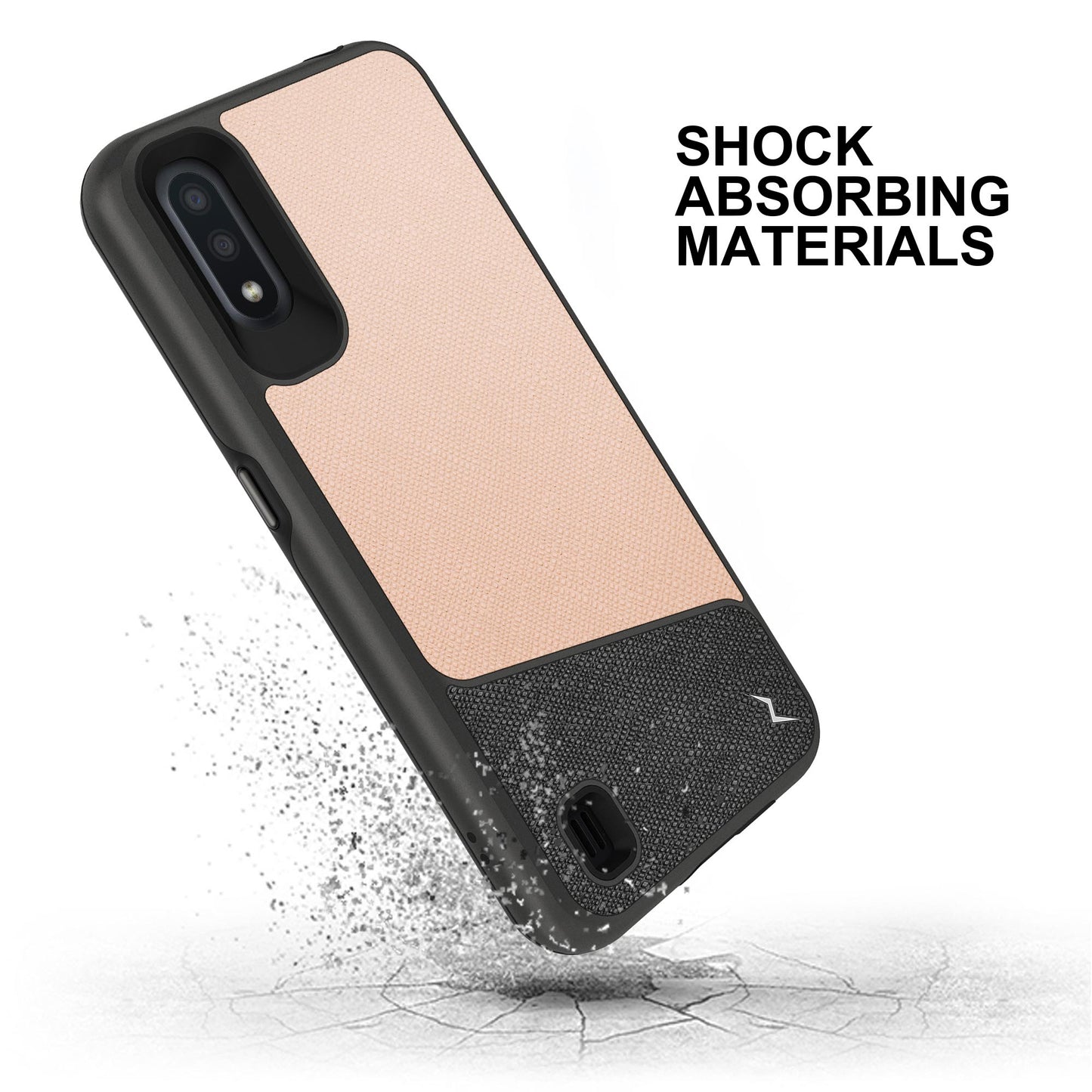 Samsung Galaxy A01 ZIZO DIVISION Series Case - Saffiano Blush   (9747)
