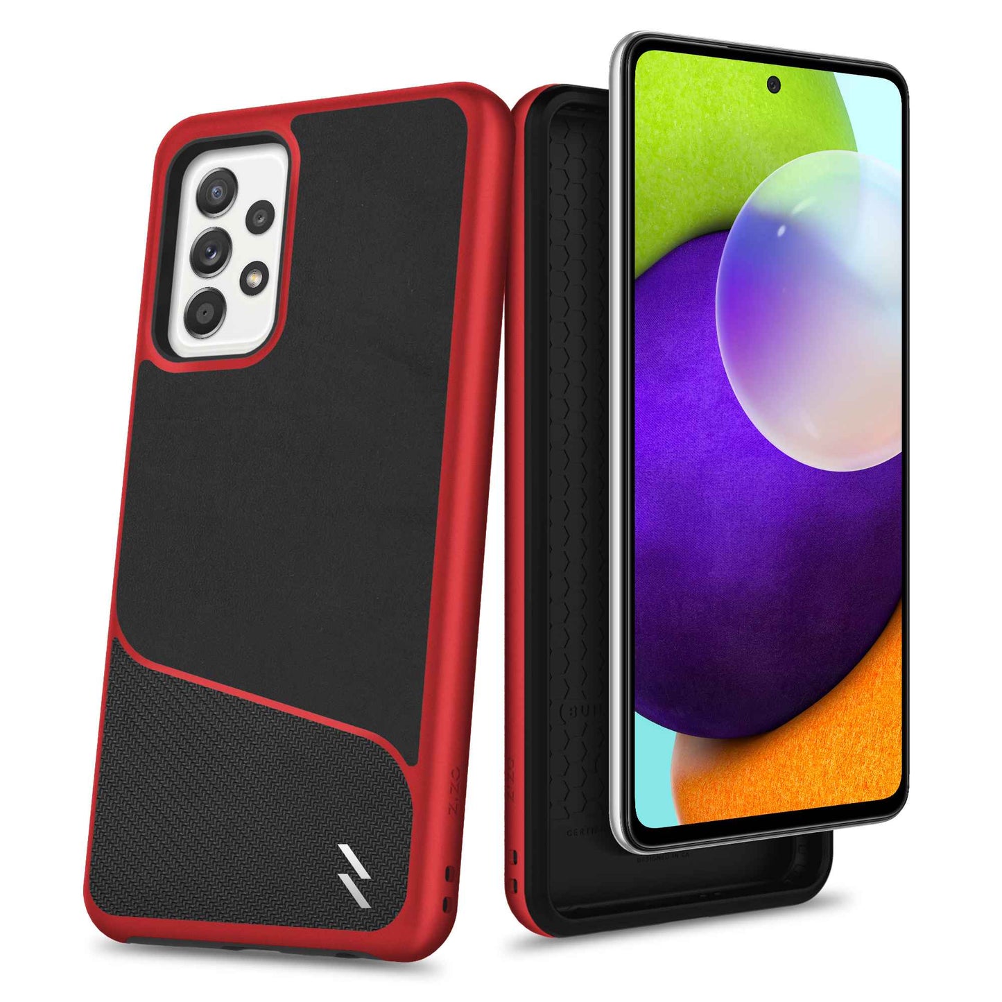 SAMSUNG GALAXY A52 5G ZIZO DIVISION SERIES CASE - BLACK & RED  (1101107)