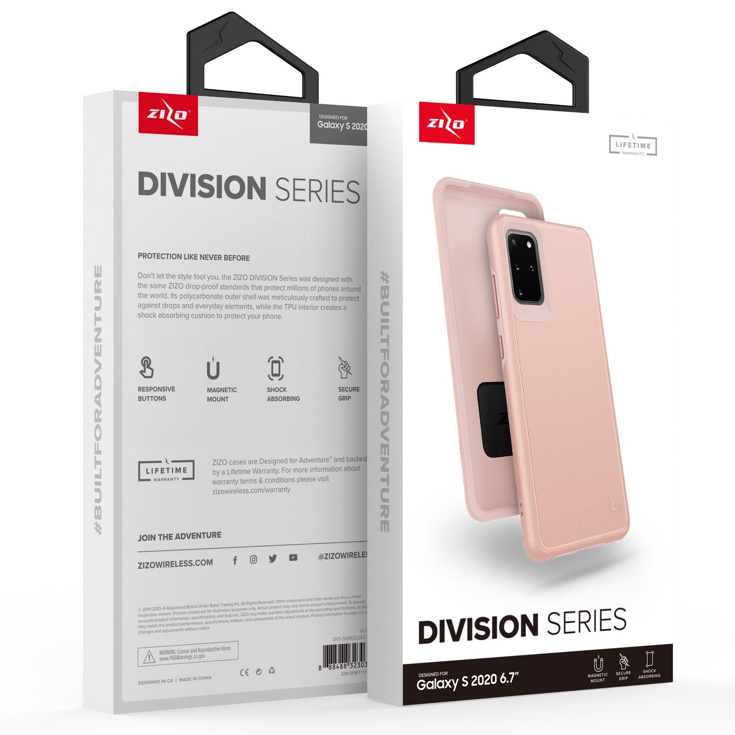 ZIZO DIVISION SERIES GALAXY S20+ CASE - ROSE GOLD (10180)
